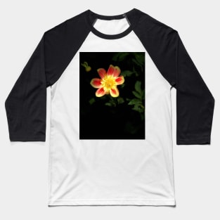 Dahlia with Bee Baseball T-Shirt